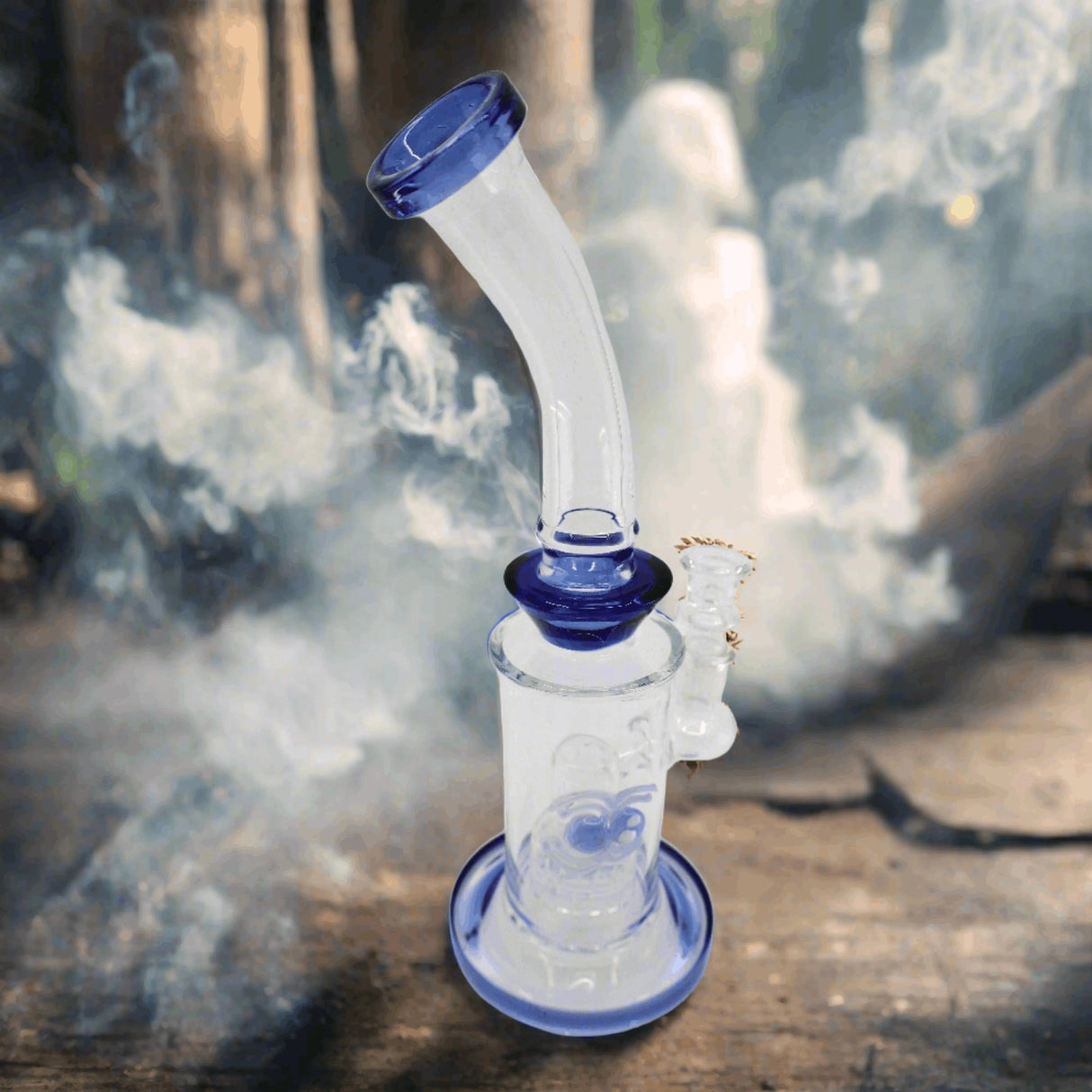 Dab Rig | 10Inch Sower Head with Glass ART Work - SmokeMEGA