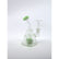 6" Ice Punch Shower Head Percolator Dab Rig with green accents, glass design.