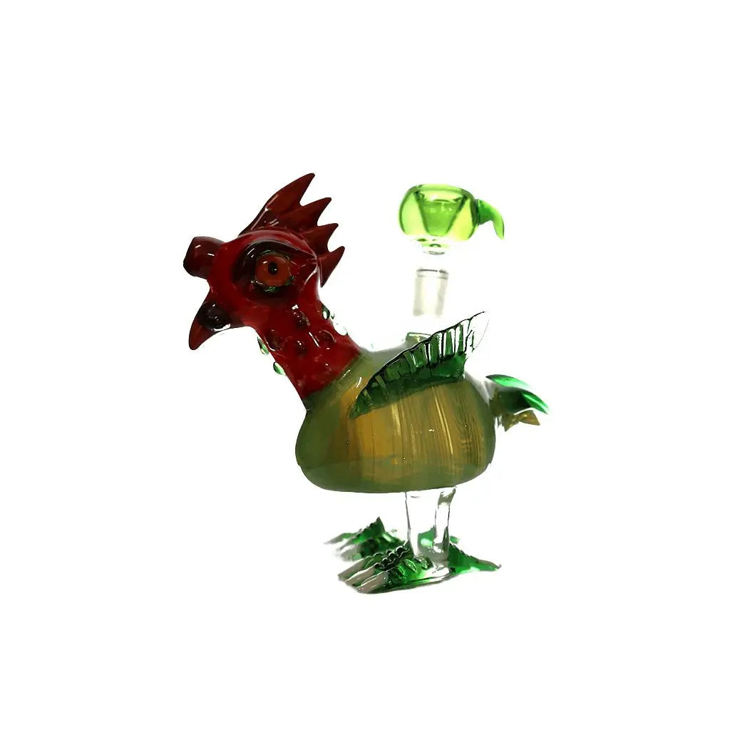 Dab Rig | 6" Red Chicken Glass Handmade Water Pipe