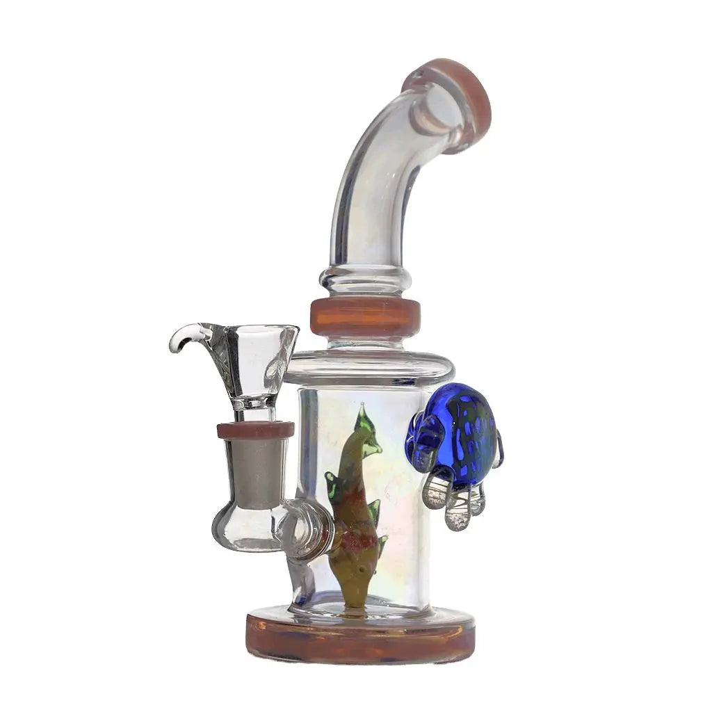 Dab Rig |  7" Metallic Fish Perc Bent