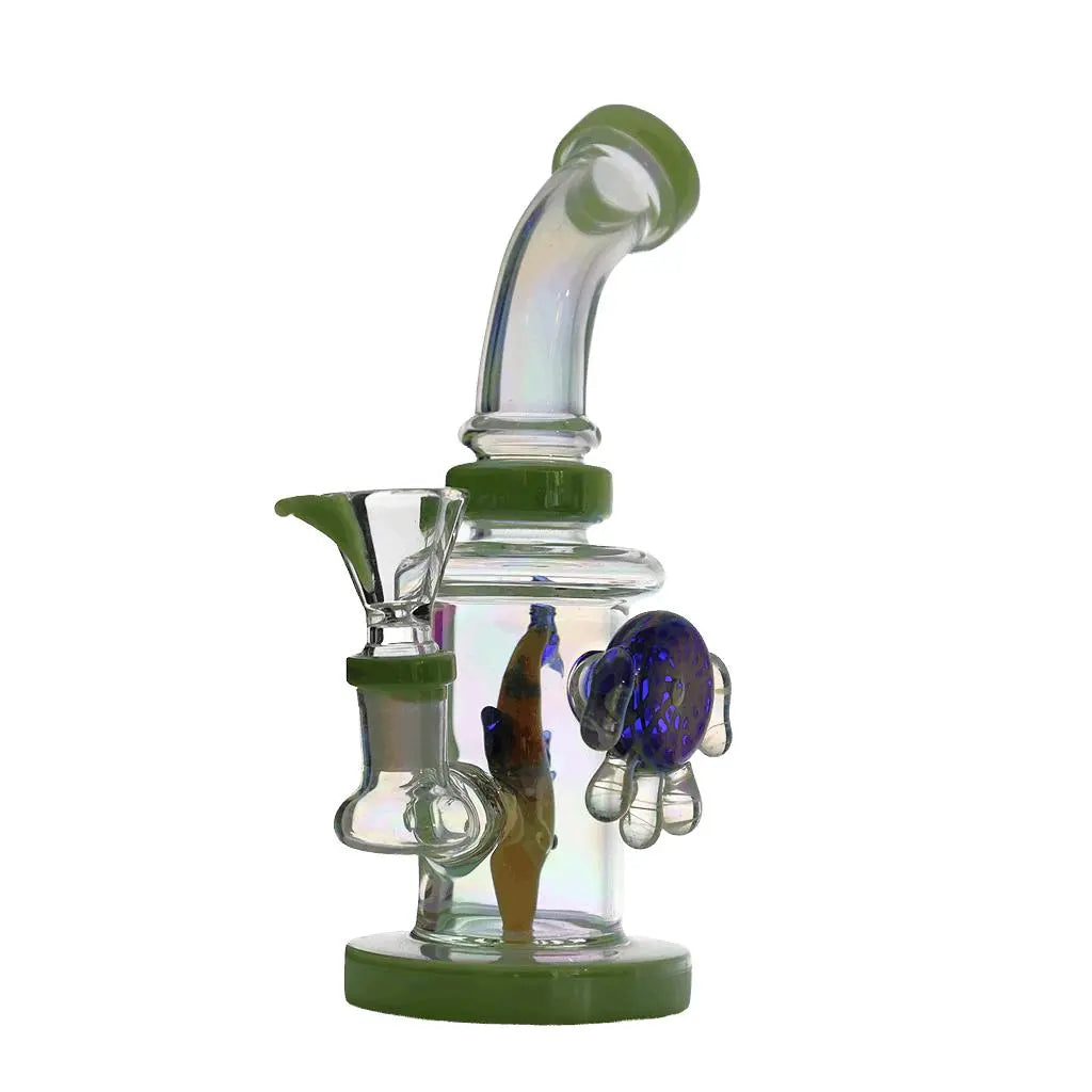 Dab Rig |  7" Metallic Fish Perc Bent