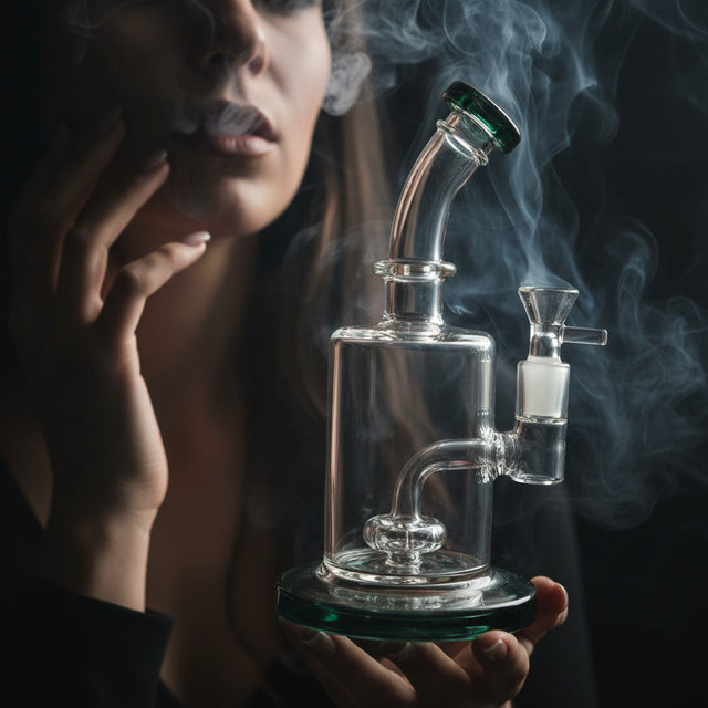 Dab Rig | 8 Inch Showerhead Bent Neck Percolator - SmokeMEGA