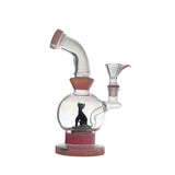 Dab Rig | 8" Bent Neck Macaroon Cat Perc