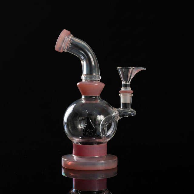Dab Rig | 8" Bent Neck Macaroon Cat Perc