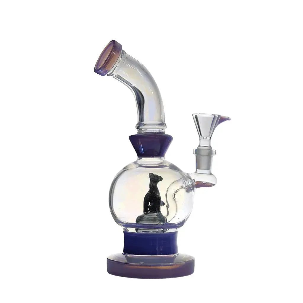 Dab Rig | 8" Bent Neck Macaroon Cat Perc