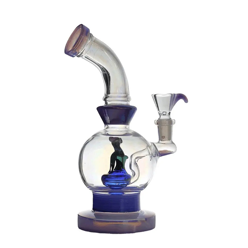 Dab Rig | 8" Bent Neck Macaroon Cat Perc