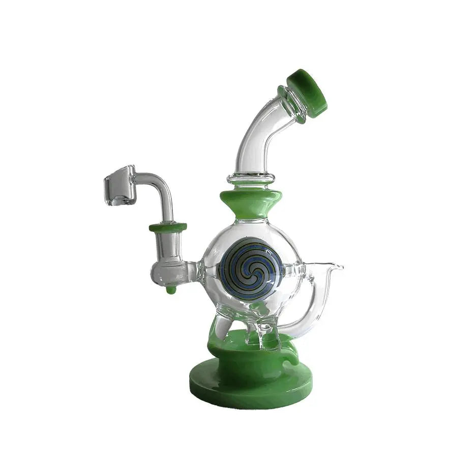 Dab Rig | Bent Neck Lollipop Ball Insert Perc Dab Rig 8.5"