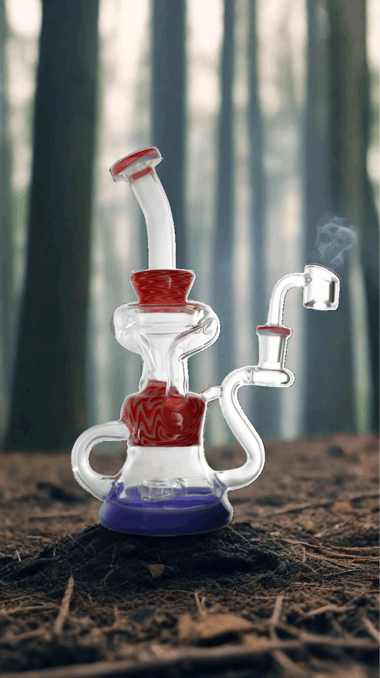 Dab Rig | Candy Colored Twisted Peculator Dab Rig 8.5"