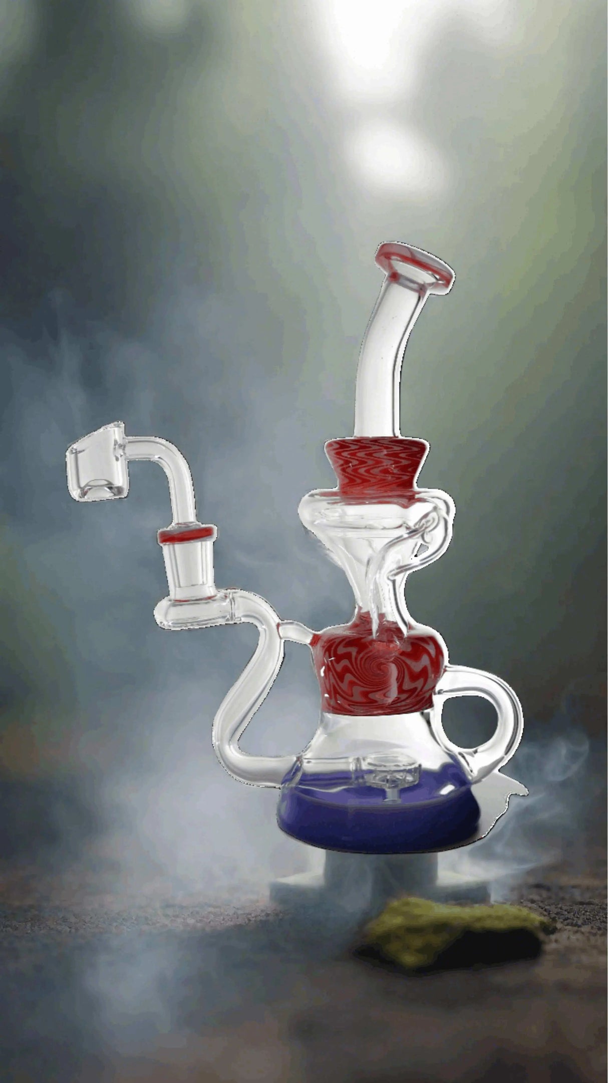 Dab Rig | Candy Colored Twisted Peculator Dab Rig 8.5"