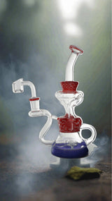 Dab Rig | Candy Colored Twisted Peculator Dab Rig 8.5"