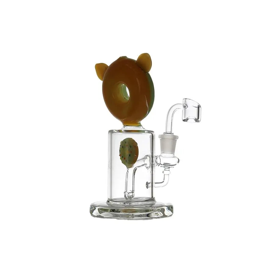 Dab Rig | Double Donut Shape Thick Glass Dab Rig 6.5"