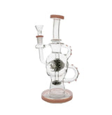 Dab Rig | Hollow Base Cylinder Recycler Glass Water Pipe 8.5"