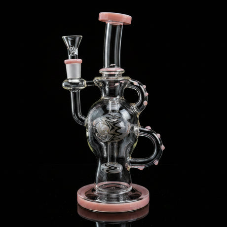 Dab Rig | Hollow Base Cylinder Recycler Glass Water Pipe 8.5"