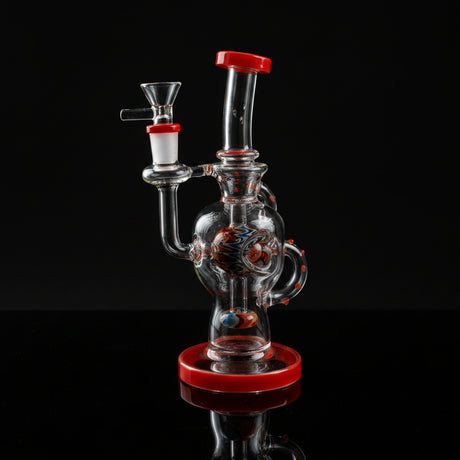 Dab Rig | Hollow Base Cylinder Recycler Glass Water Pipe 8.5"