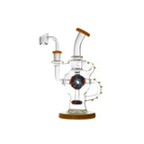 Dab Rig | Hollow Base Cylinder Recycler Glass Water Pipe 8.5"