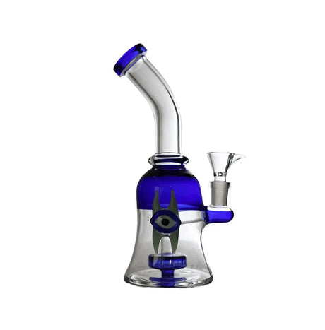 Horned Eye Glass Dab Rig Bong 8.5" with unique blue horned eye design and high-quality glass.