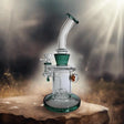 Marble Thick Perc Water Pipe 9" glass dab rig with sophisticated design and superior filtration.