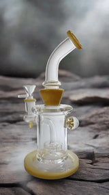 Dab Rig | Marble Thick Perc Water Pipe 9"