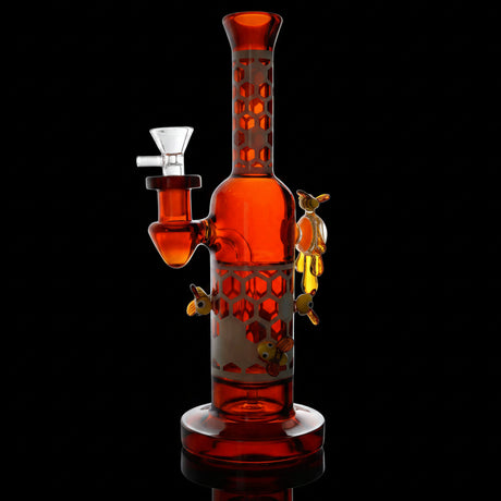 Dab Rig | Straight Horned Eye Honeycomb Dab Rig 10"