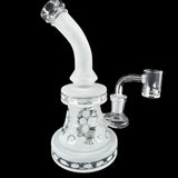 Dab Rig | 8" Frosted White Dab Rig