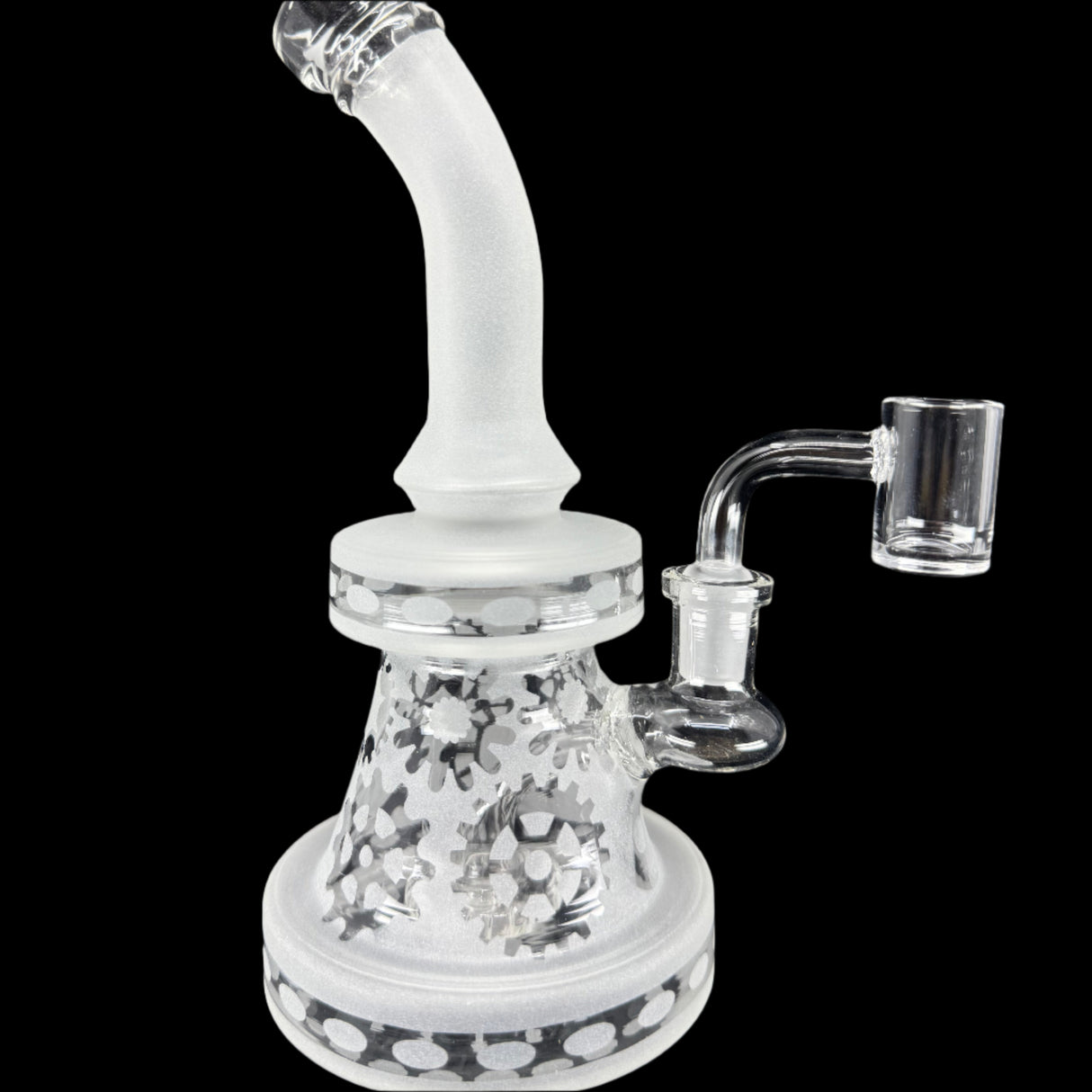 Dab Rig | 8" Frosted White Dab Rig