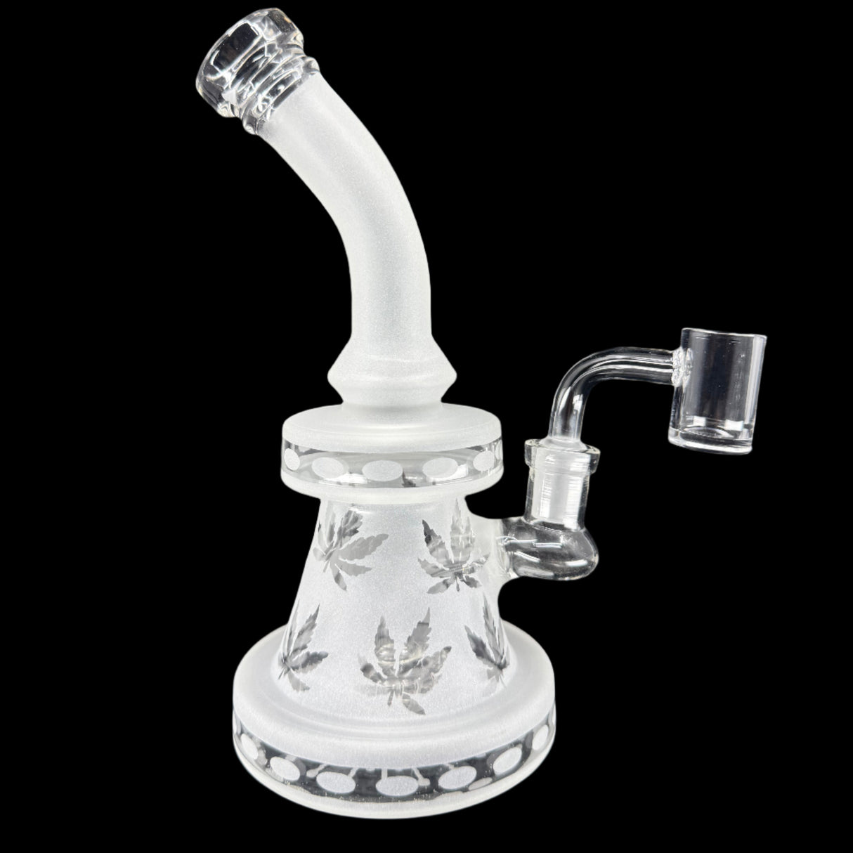 Dab Rig | 8" Frosted White Dab Rig