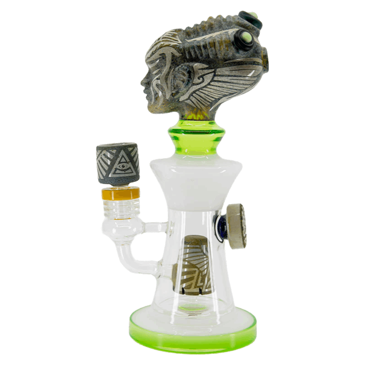 Deep Sandblasted Alien Head Dab Rig