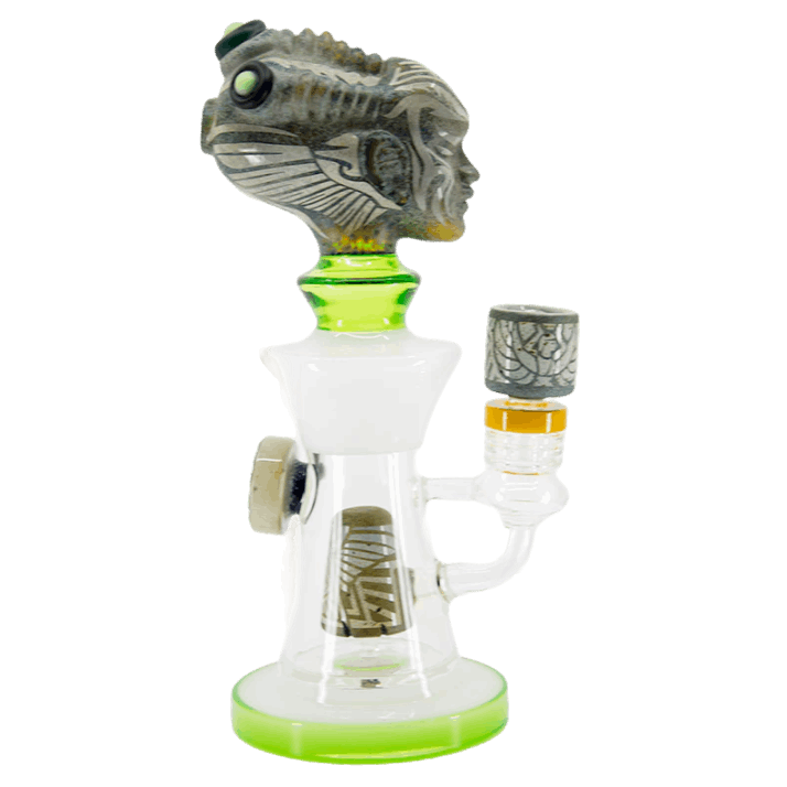 Deep Sandblasted Alien Head Dab Rig