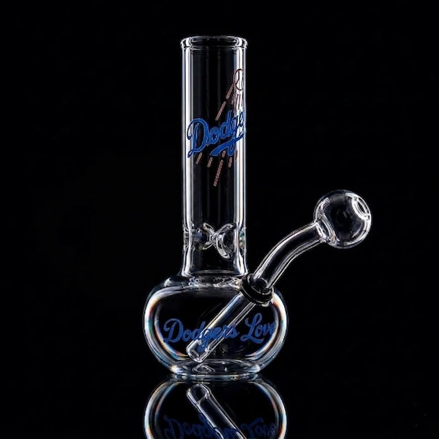 dodgers oil burner bubbler with a black background