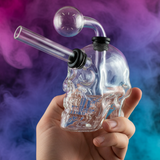 Dual Skull Face 3pc Oil Burner Rig