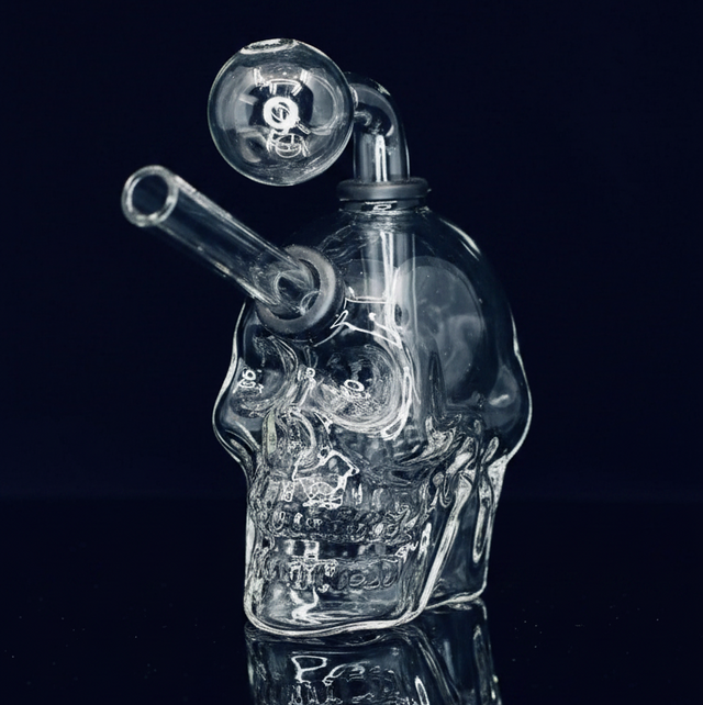 Dual Skull Face 3pc Oil Burner Rig