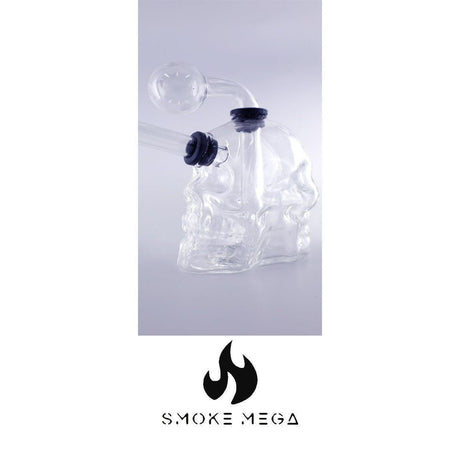 Dual Skull Face 3pc Oil Rig - SmokeMEGA