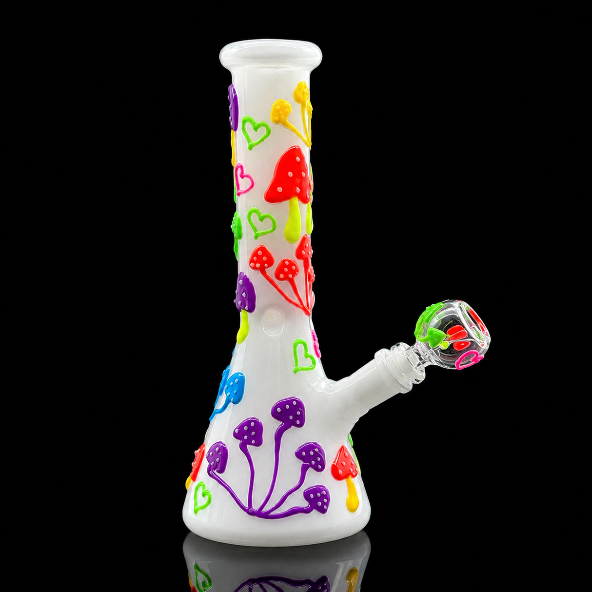 10 Inch Glow In The Dark Art Beaker Bong | SmokeMEGA