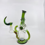 Fancy dab rig with double wheel on site aesthetic design - SmokeMEGA