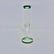 Cristal clear  9 inch Straight Water Bong With Color Mouth And Base - SmokeMEGA