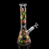 10 Inch Colorful Donut Print Beaker Bong | SmokeMEGA