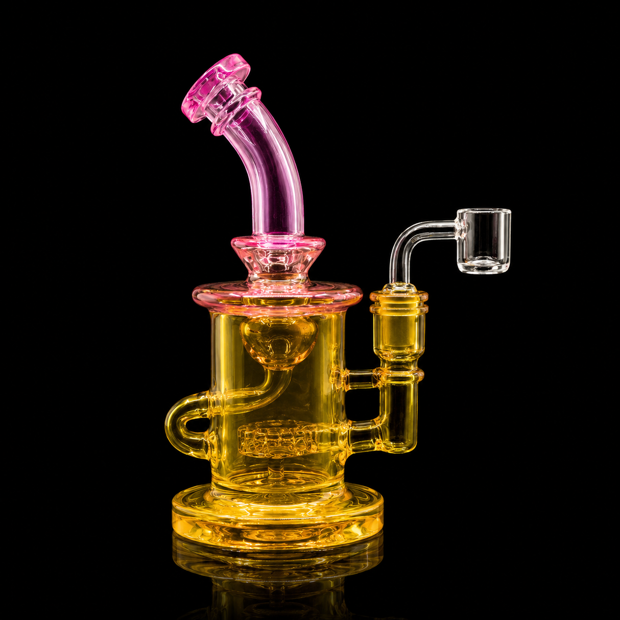8 Inch Neon Color Mini Recycler Dab Rig | SmokeMEGA