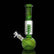 Fumed Spiral Perc Beaker Cheef Glass Water Pipe Bong 11", green glass, spiral percolator, 14mm bowl, 18mm down-stem