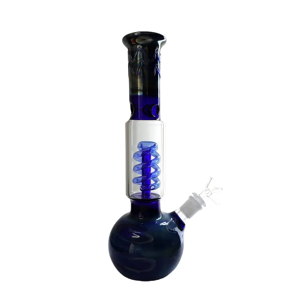 FUMED SPIRAL PERC BEAKER CHEEF GLASS WATER PIPE BONG 11 "