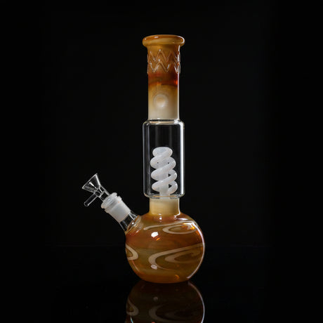 FUMED SPIRAL PERC BEAKER CHEEF GLASS WATER PIPE BONG 11 "