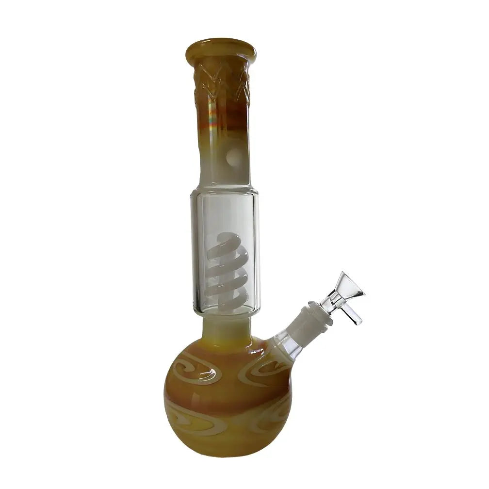 FUMED SPIRAL PERC BEAKER CHEEF GLASS WATER PIPE BONG 11 "