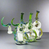 Fancy dab rig with double wheel on site aesthetic design - SmokeMEGA