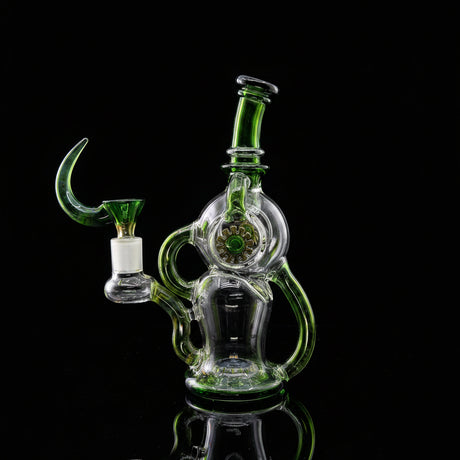 Fancy dab rig with double wheel on site aesthetic design - SmokeMEGA