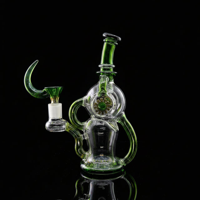 Fancy dab rig with double wheel on site aesthetic design - SmokeMEGA