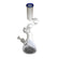 Flower Design Bong | 16 Inch Thick Z-Shaped Twisted Glass Bong