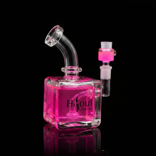 Freezable Water Pipe 7" - HiSoul Cube Glass