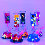 NEW 8" Glow In Dark Halloween Theme Beaker Bong - with 3D ART