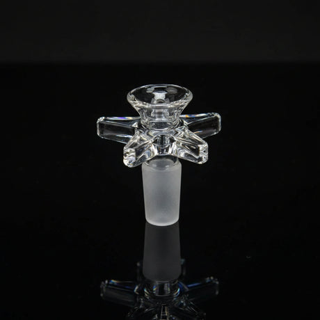 GLASS BOWL | Thick glass bowl with star handle - SmokeMEGA