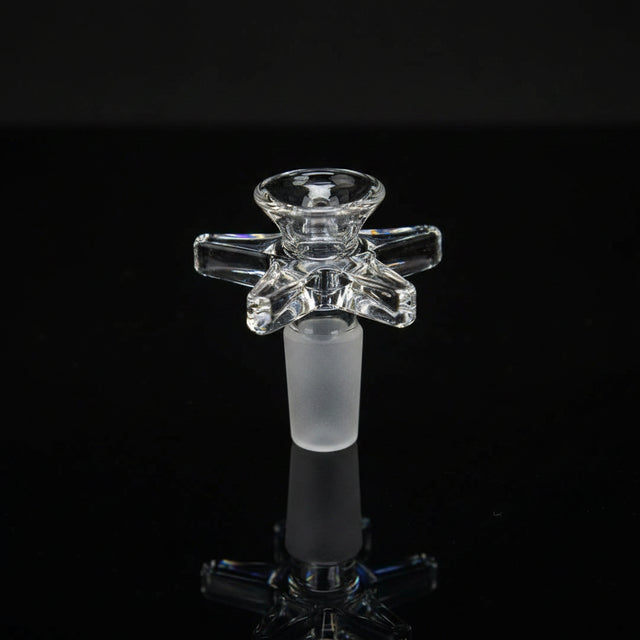GLASS BOWL | Thick glass bowl with star handle - SmokeMEGA