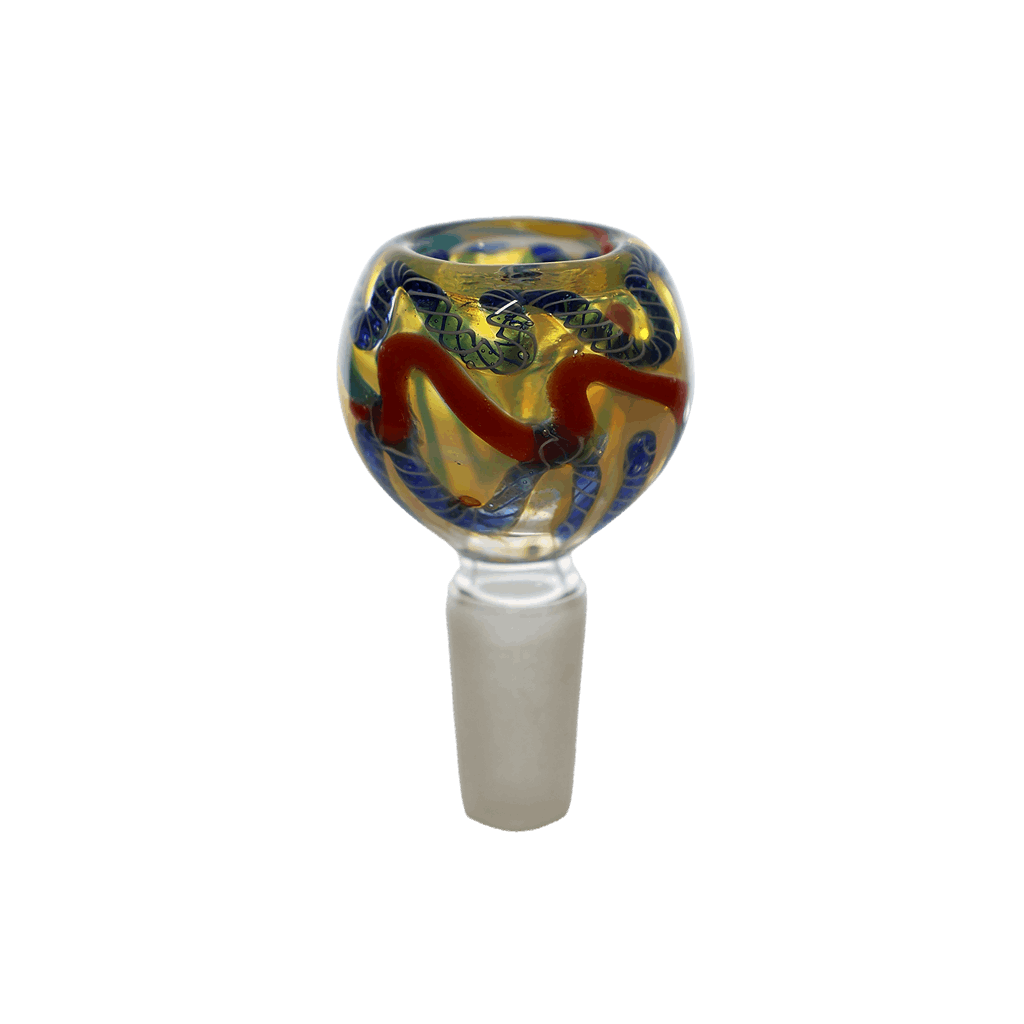 14mm Swirl Striped Frit Glass Bowls